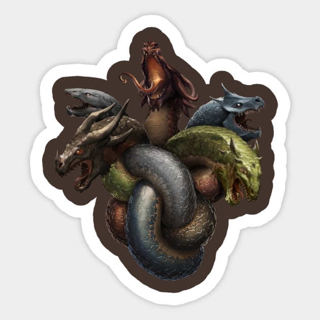 Tiamat Sticker by Hieronymus7Z